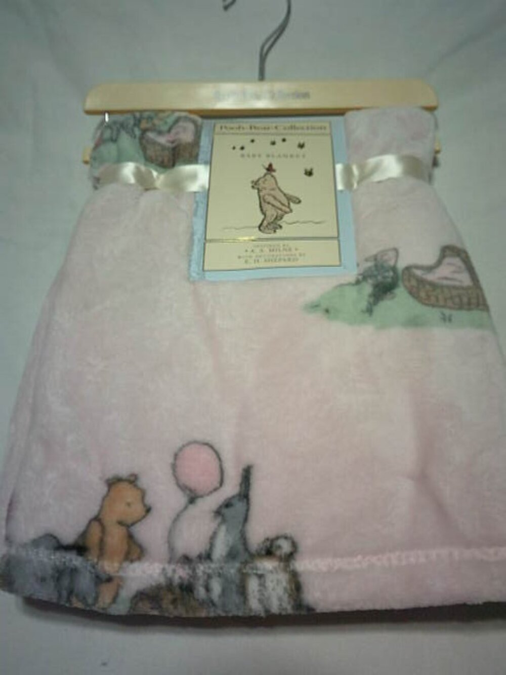 NEW DISNEY WINNIE THE POOH BEAR COLLECTION PLUSH BABY BLANKET GIFT SET 30X40" 🎁